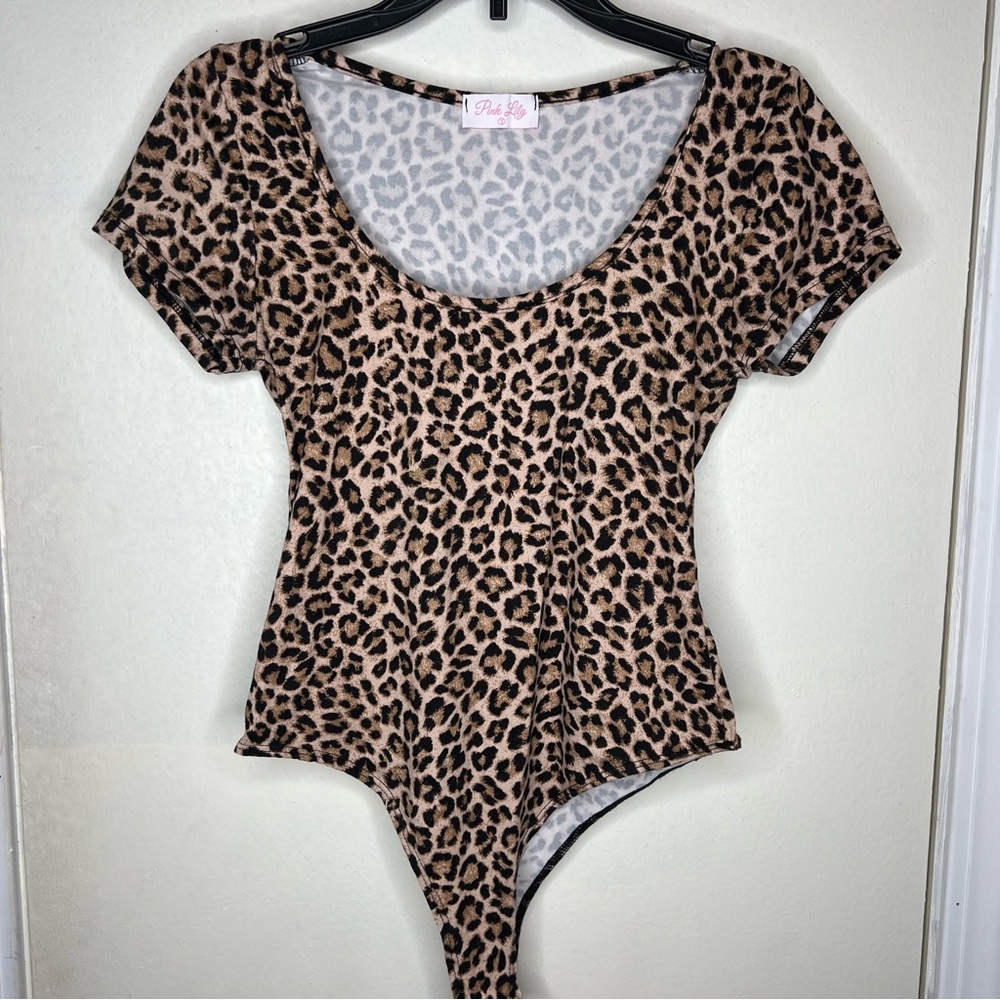 Pink Lily Cheetah Print Bodysuit